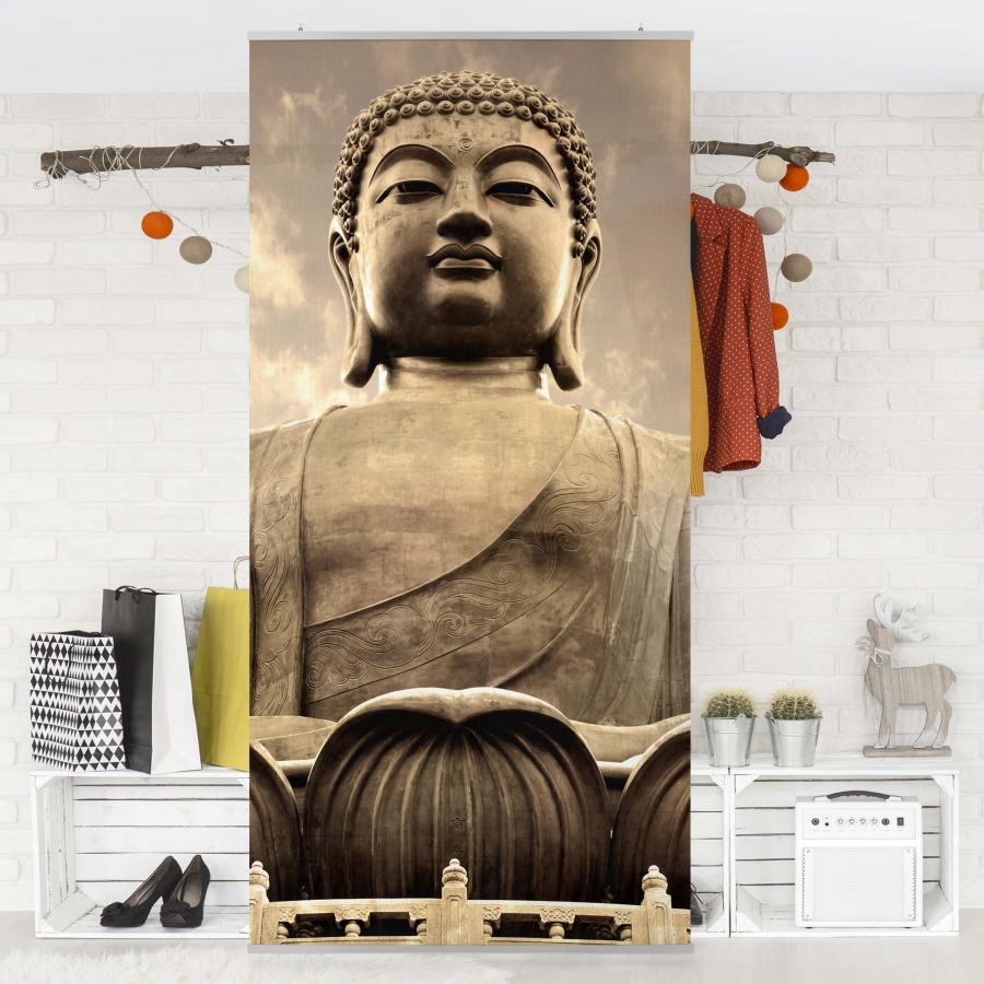 Moderný deliaci Veľký Buddha Sépia